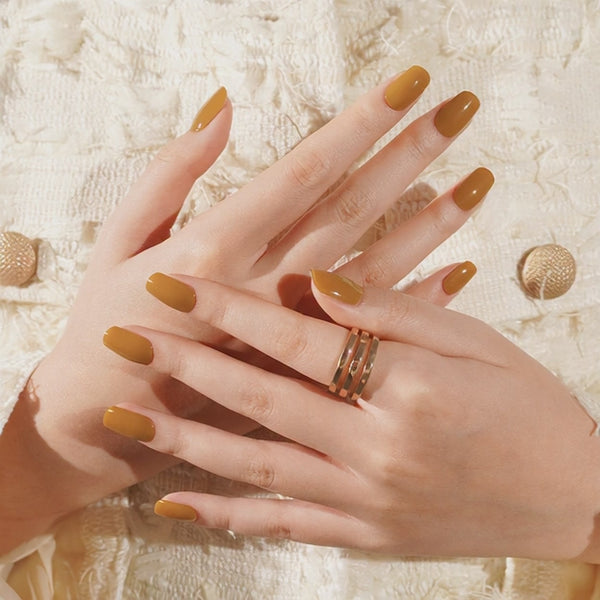 SEMI CURED GEL NAIL STICKER Devil J Collection N Caramel Smoothie