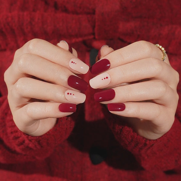 SEMI CURED GEL NAIL STICKER Devil J Collection N Cranberry Chic