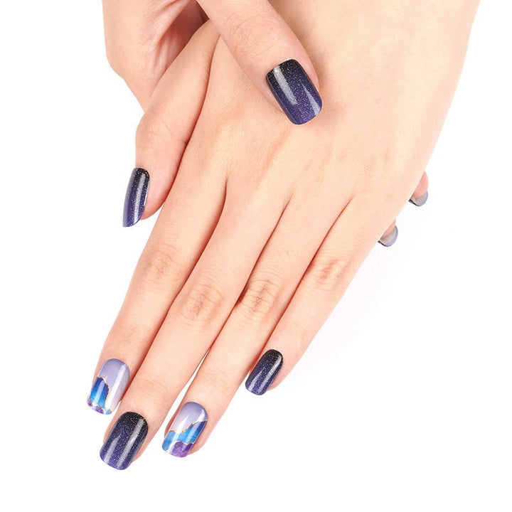 SEMI CURED GEL NAIL STICKER Devil J Collecion N Deep Blue Romance - Hi Gorgeous AU