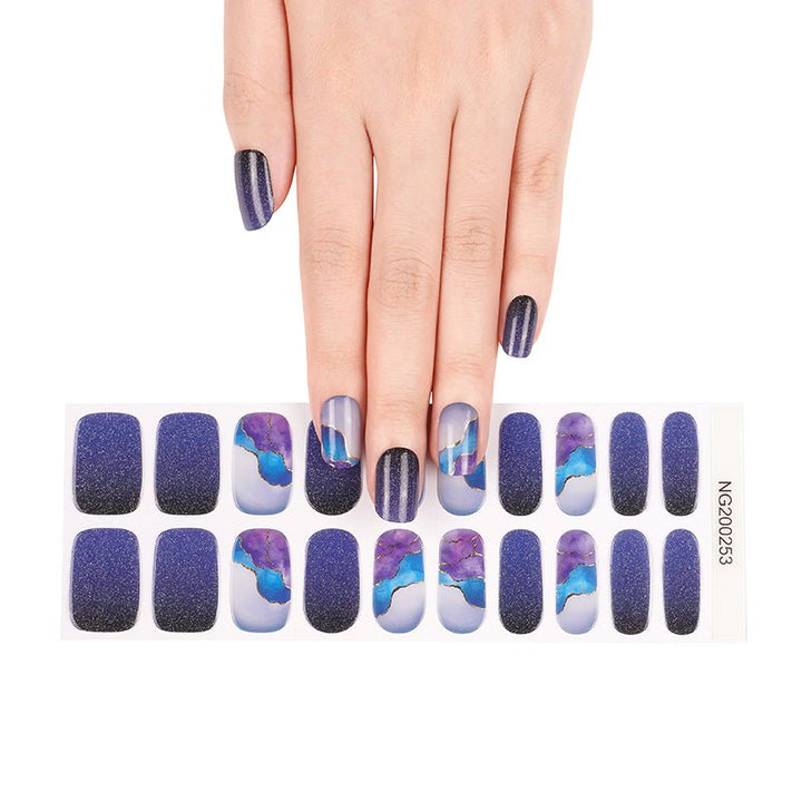 SEMI CURED GEL NAIL STICKER Devil J Collecion N Deep Blue Romance - Hi Gorgeous AU