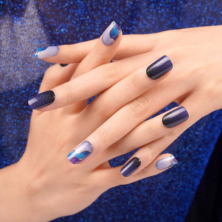 SEMI CURED GEL NAIL STICKER Devil J Collecion N Deep Blue Romance - Hi Gorgeous AU