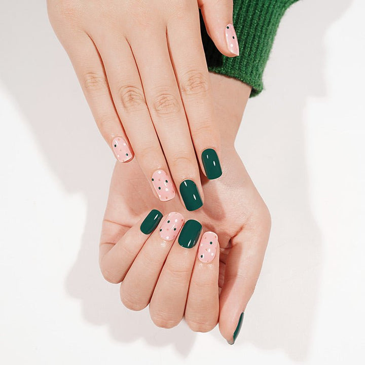 SEMI CURED GEL NAIL STICKER Devil J Collection Devil J Collection N Holly Dots ( 2025 Xmas Limited) - Hi Gorgeous AU