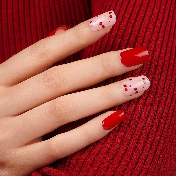 SEMI CURED GEL NAIL STICKER Devil J Collection N 3D Cherry - Hi Gorgeous AU