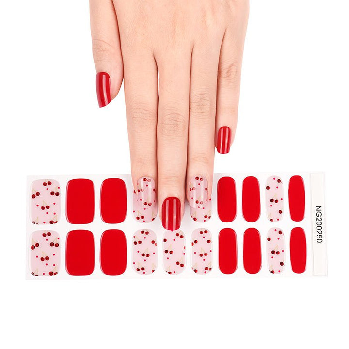 SEMI CURED GEL NAIL STICKER Devil J Collection N 3D Cherry - Hi Gorgeous AU