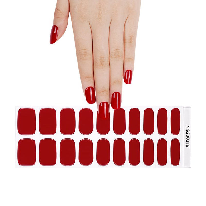 SEMI CURED GEL NAIL STICKER Devil J Collection N Apple Red - Hi Gorgeous AU