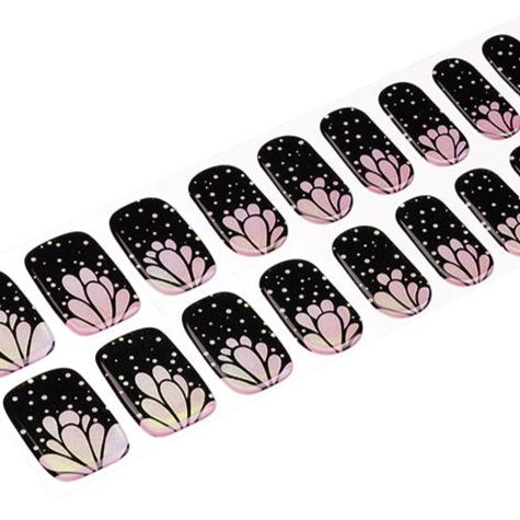 SEMI CURED GEL NAIL STICKER Devil J Collection N Black Lily - Hi Gorgeous AU