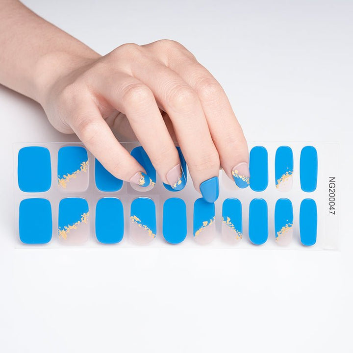 SEMI CURED GEL NAIL STICKER Devil J Collection N Blue Love ( Discontinued ) - Hi Gorgeous AU