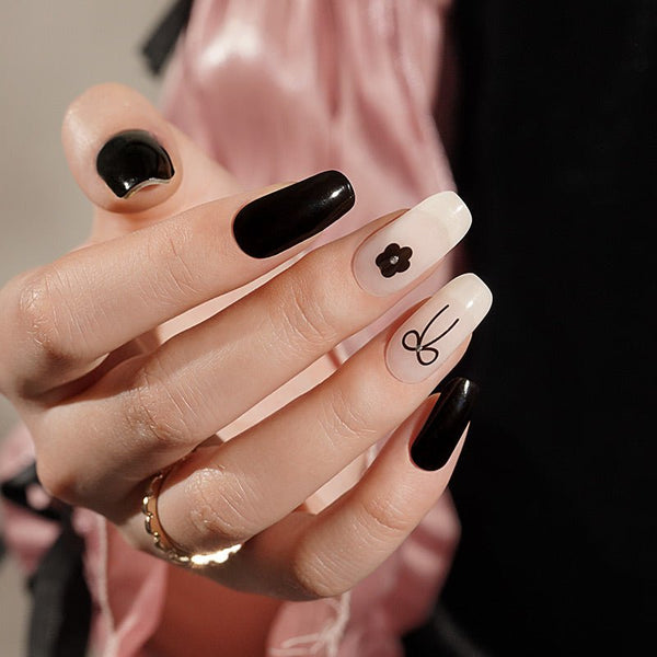 SEMI CURED GEL NAIL STICKER Devil J Collection N Bow Daisy - Hi Gorgeous AU