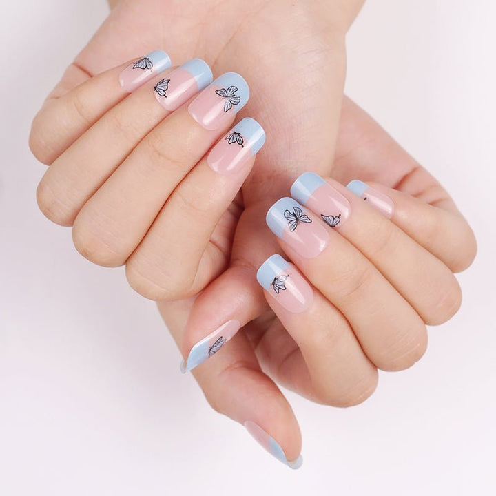 SEMI CURED GEL NAIL STICKER Devil J Collection N Butterfly French - Hi Gorgeous AU