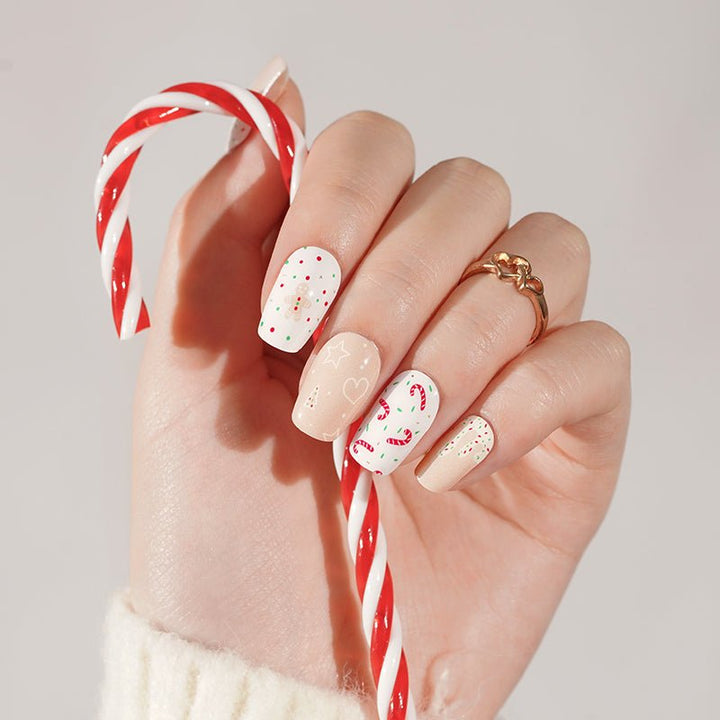 SEMI CURED GEL NAIL STICKER Devil J Collection N Candy Cane Lane ( 2025 Xmas Limited) - Hi Gorgeous AU