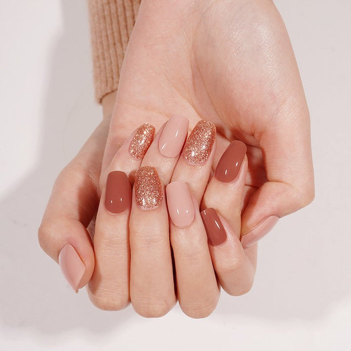 SEMI CURED GEL NAIL STICKER Devil J Collection N Caramel Glow - Hi Gorgeous AU