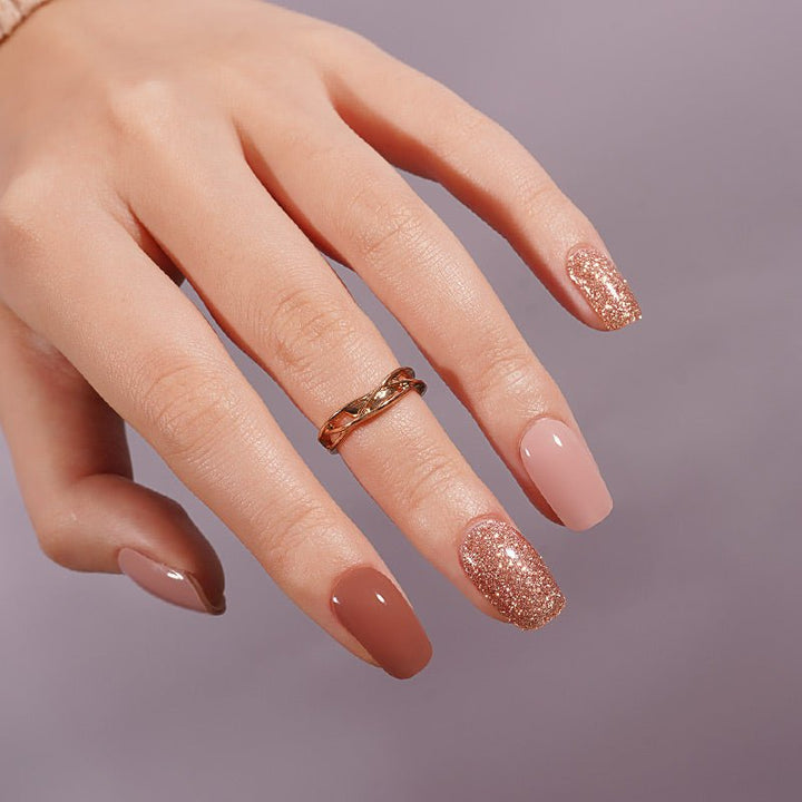 SEMI CURED GEL NAIL STICKER Devil J Collection N Caramel Glow - Hi Gorgeous AU