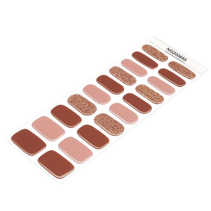 SEMI CURED GEL NAIL STICKER Devil J Collection N Caramel Glow - Hi Gorgeous AU