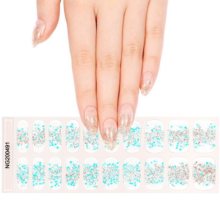 SEMI CURED GEL NAIL STICKER Devil J Collection N Champagne Stardust - Hi Gorgeous AU