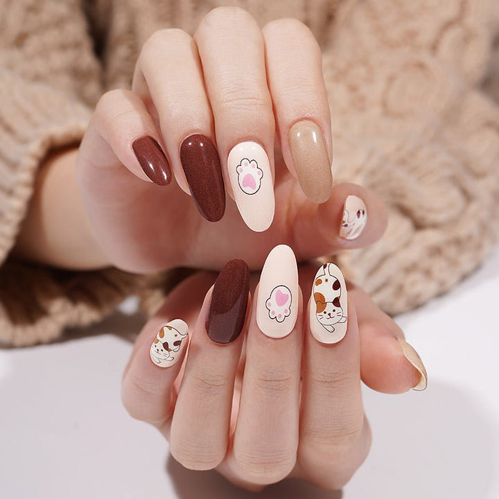 SEMI CURED GEL NAIL STICKER Devil J Collection N Choco Meow - Hi Gorgeous AU