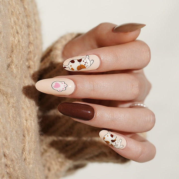 SEMI CURED GEL NAIL STICKER Devil J Collection N Choco Meow - Hi Gorgeous AU