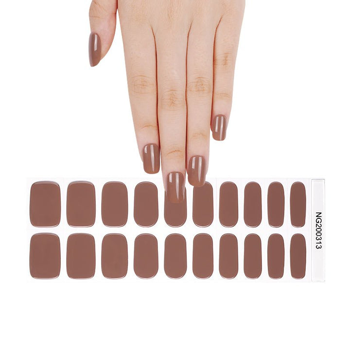 SEMI CURED GEL NAIL STICKER Devil J Collection N Chocolate - Hi Gorgeous AU