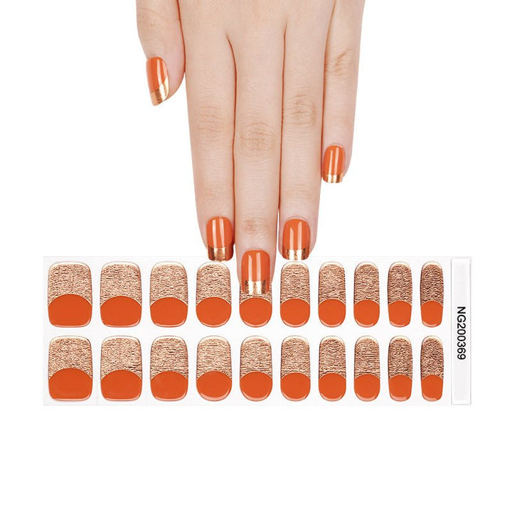 SEMI CURED GEL NAIL STICKER Devil J Collection N Citrus French - Hi Gorgeous AU