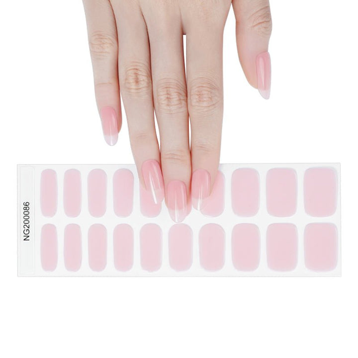 SEMI CURED GEL NAIL STICKER Devil J Collection N Clear Pink - Hi Gorgeous AU