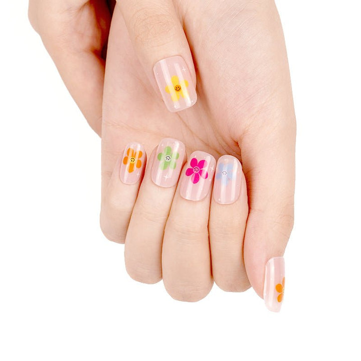 SEMI CURED GEL NAIL STICKER Devil J Collection N Colourful Daisy - Hi Gorgeous AU