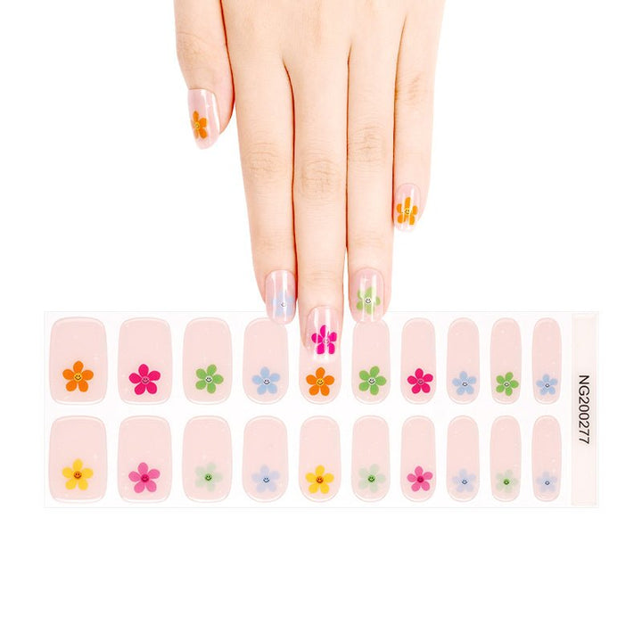 SEMI CURED GEL NAIL STICKER Devil J Collection N Colourful Daisy - Hi Gorgeous AU