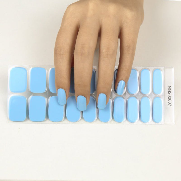 SEMI CURED GEL NAIL STICKER Devil J Collection N Cotton Baby Blue - Hi Gorgeous AU