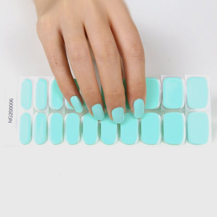 SEMI CURED GEL NAIL STICKER Devil J Collection N Cotton Mint - Hi Gorgeous AU