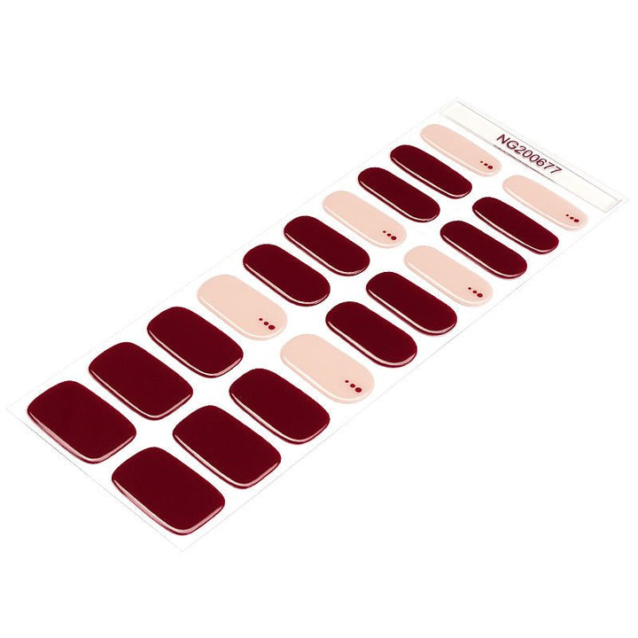 SEMI CURED GEL NAIL STICKER Devil J Collection N Cranberry Chic - Hi Gorgeous AU