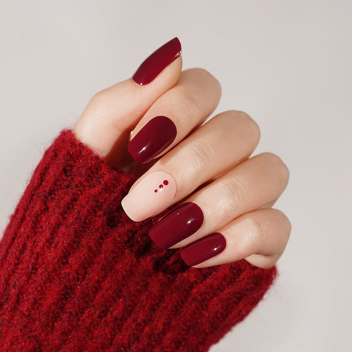 SEMI CURED GEL NAIL STICKER Devil J Collection N Cranberry Chic - Hi Gorgeous AU
