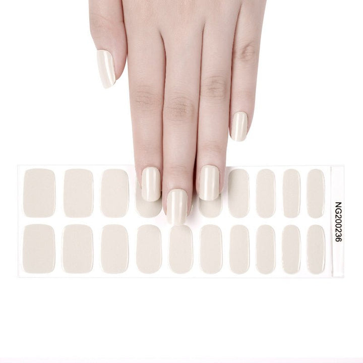 SEMI CURED GEL NAIL STICKER Devil J Collection N Cream Beige - Hi Gorgeous AU