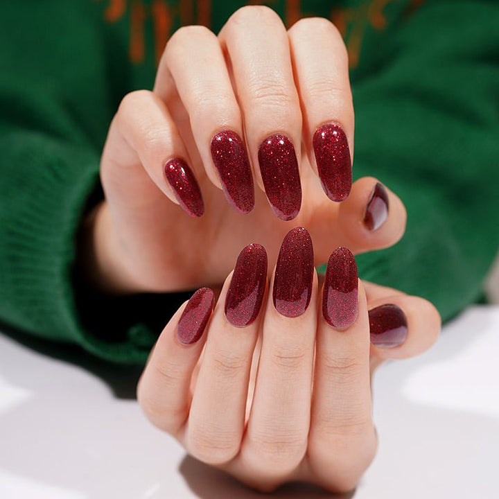 SEMI CURED GEL NAIL STICKER Devil J Collection N Crimson Cocoa - Hi Gorgeous AU