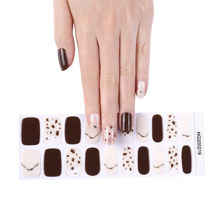 SEMI CURED GEL NAIL STICKER Devil J Collection N Dark Chocolate - Hi Gorgeous AU