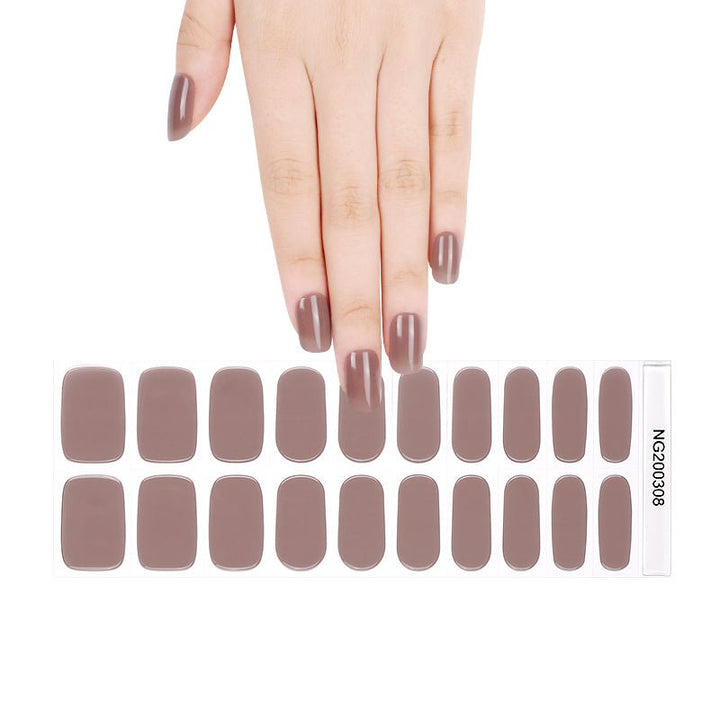 SEMI CURED GEL NAIL STICKER Devil J Collection N Deep Nude - Hi Gorgeous AU