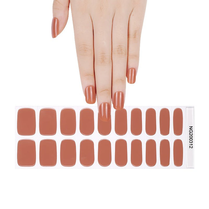 SEMI CURED GEL NAIL STICKER Devil J Collection N Deep Peach - Hi Gorgeous AU