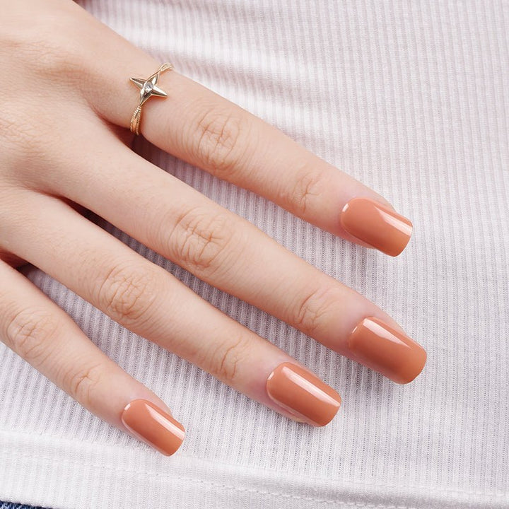 SEMI CURED GEL NAIL STICKER Devil J Collection N Deep Peach - Hi Gorgeous AU