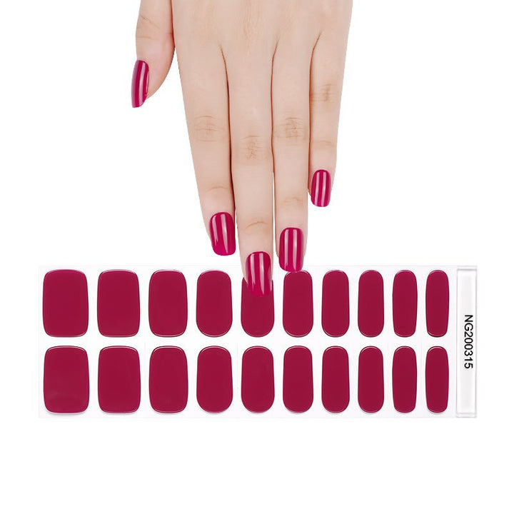 SEMI CURED GEL NAIL STICKER Devil J Collection N Deep Rose - Hi Gorgeous AU