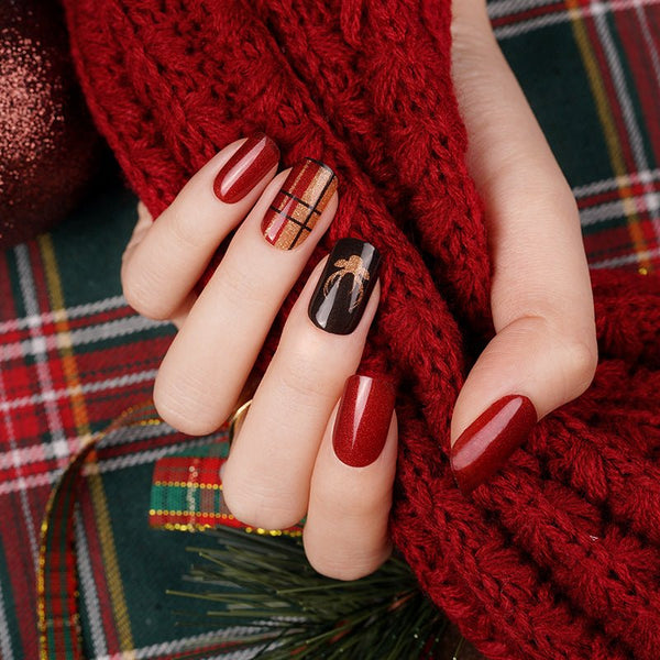 SEMI CURED GEL NAIL STICKER Devil J Collection N Deer Sorbet (Christmas Limited) - Hi Gorgeous AU