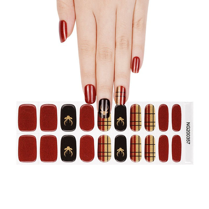 SEMI CURED GEL NAIL STICKER Devil J Collection N Deer Sorbet (Christmas Limited) - Hi Gorgeous AU