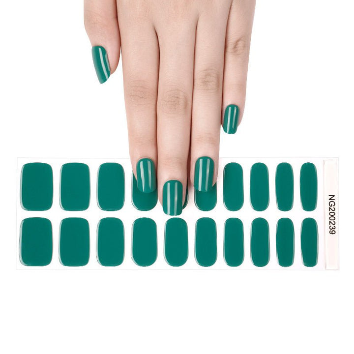 SEMI CURED GEL NAIL STICKER Devil J Collection N Emerald Green - Hi Gorgeous AU