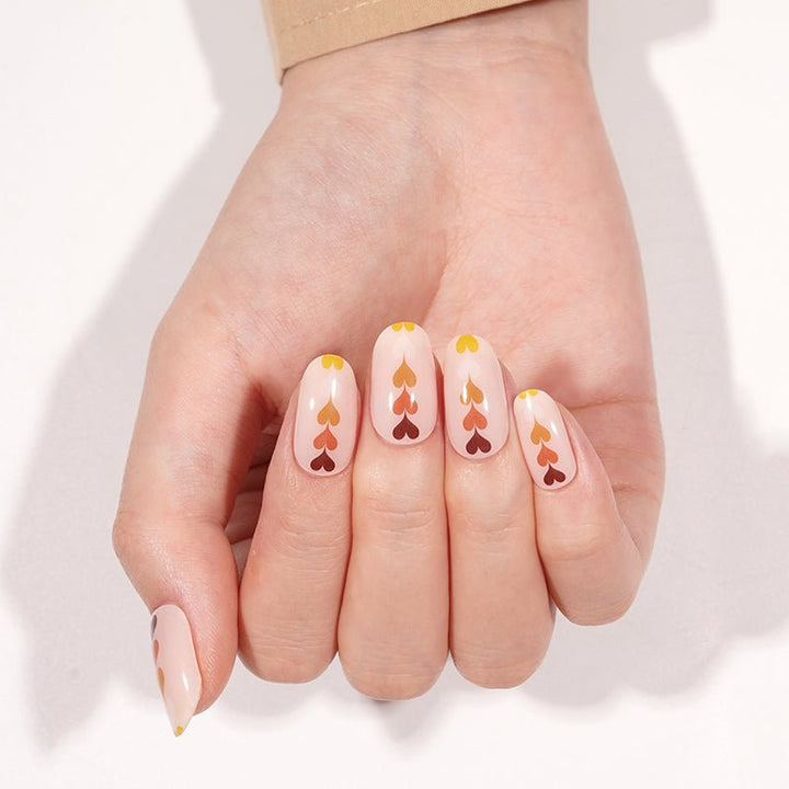 SEMI CURED GEL NAIL STICKER Devil J Collection N Falling Hearts - Hi Gorgeous AU