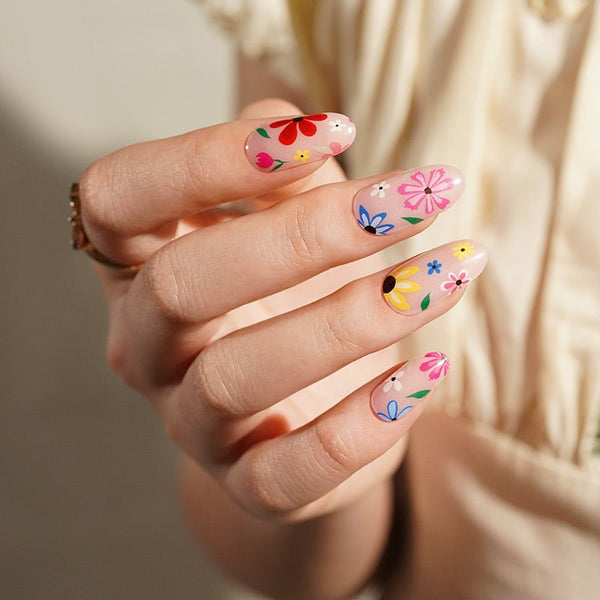 SEMI CURED GEL NAIL STICKER Devil J Collection N Floral Fiesta - Hi Gorgeous AU