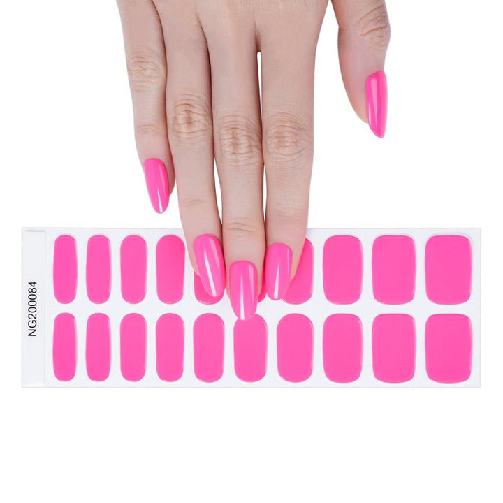 SEMI CURED GEL NAIL STICKER Devil J Collection N Fluorescent Pink - Hi Gorgeous AU