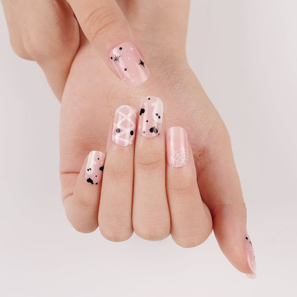SEMI CURED GEL NAIL STICKER Devil J Collection N Ghost Heart (Halloween Limited) - Hi Gorgeous AU