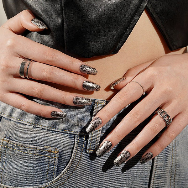 SEMI CURED GEL NAIL STICKER Devil J Collection N Glam Python - Hi Gorgeous AU