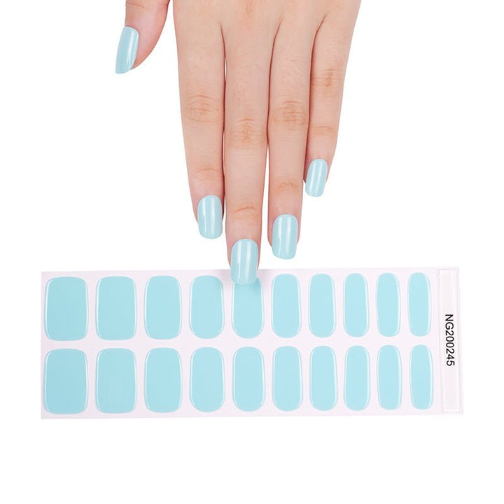 SEMI CURED GEL NAIL STICKER Devil J Collection N Glow Aqua - Hi Gorgeous AU