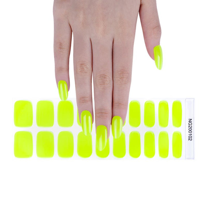 SEMI CURED GEL NAIL STICKER Devil J Collection N Glow Limeade ( Glow In Dark ) - Hi Gorgeous AU