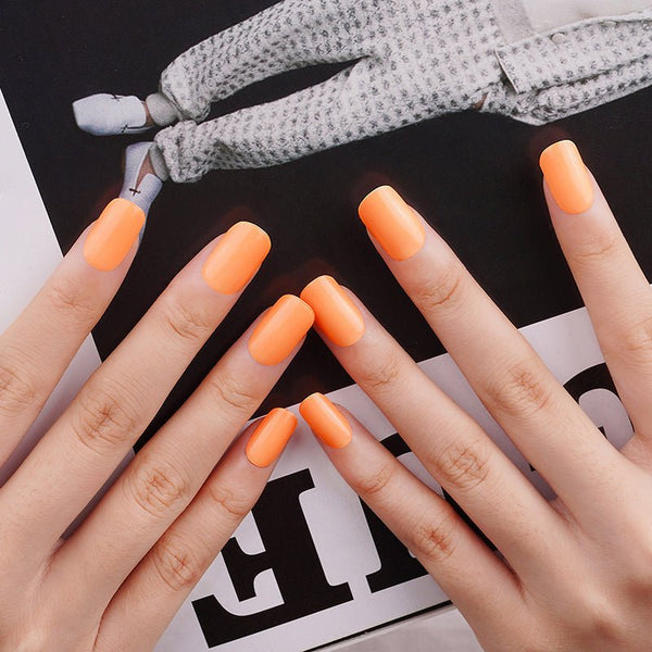 SEMI CURED GEL NAIL STICKER Devil J Collection N Glow Peach - Hi Gorgeous AU