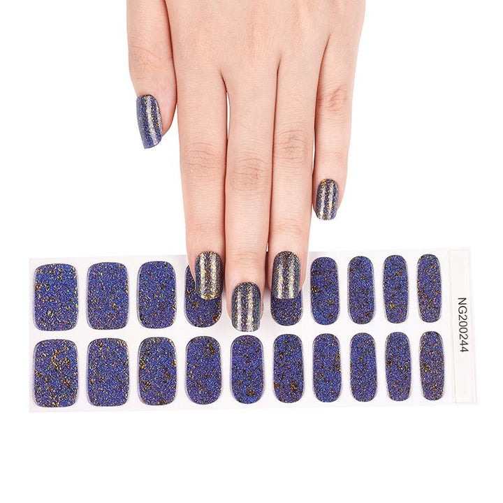 SEMI CURED GEL NAIL STICKER Devil J Collection N Golden Blue Sorbet - Hi Gorgeous AU