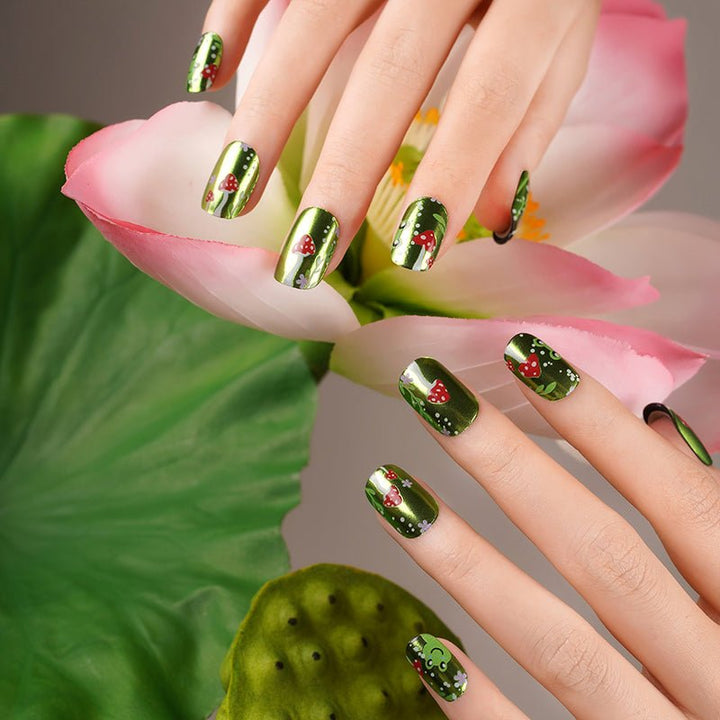 SEMI CURED GEL NAIL STICKER Devil J Collection N Green Frog - Hi Gorgeous AU