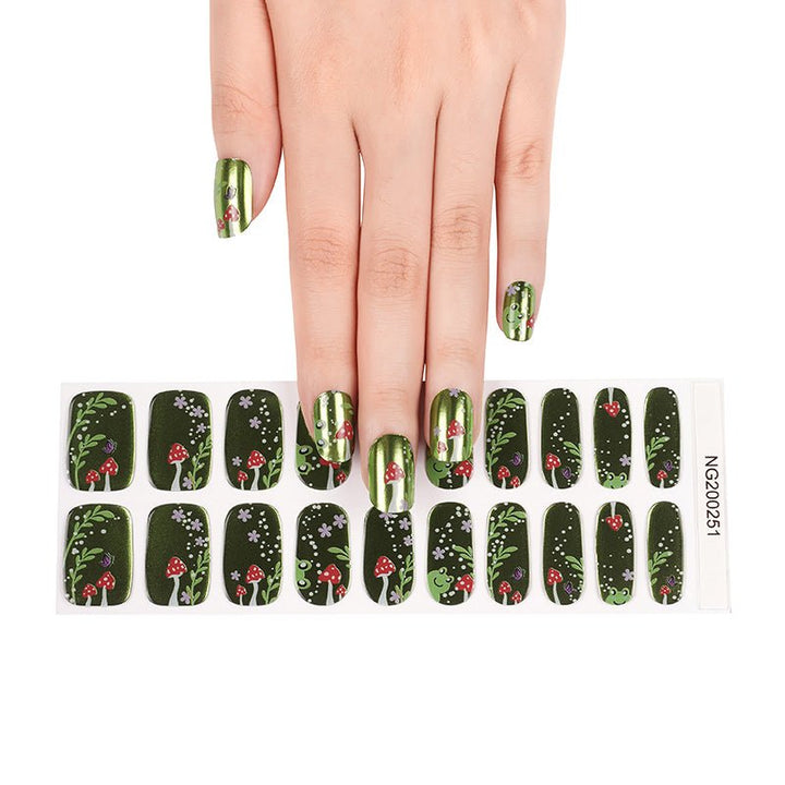 SEMI CURED GEL NAIL STICKER Devil J Collection N Green Frog - Hi Gorgeous AU